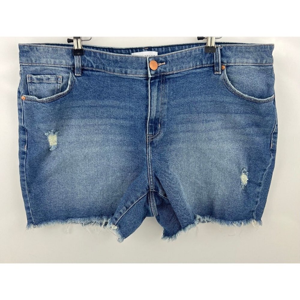 Lane Bryant Signature Fit‎ Mid Rise Boyfriend Midi Denim Shorts 18